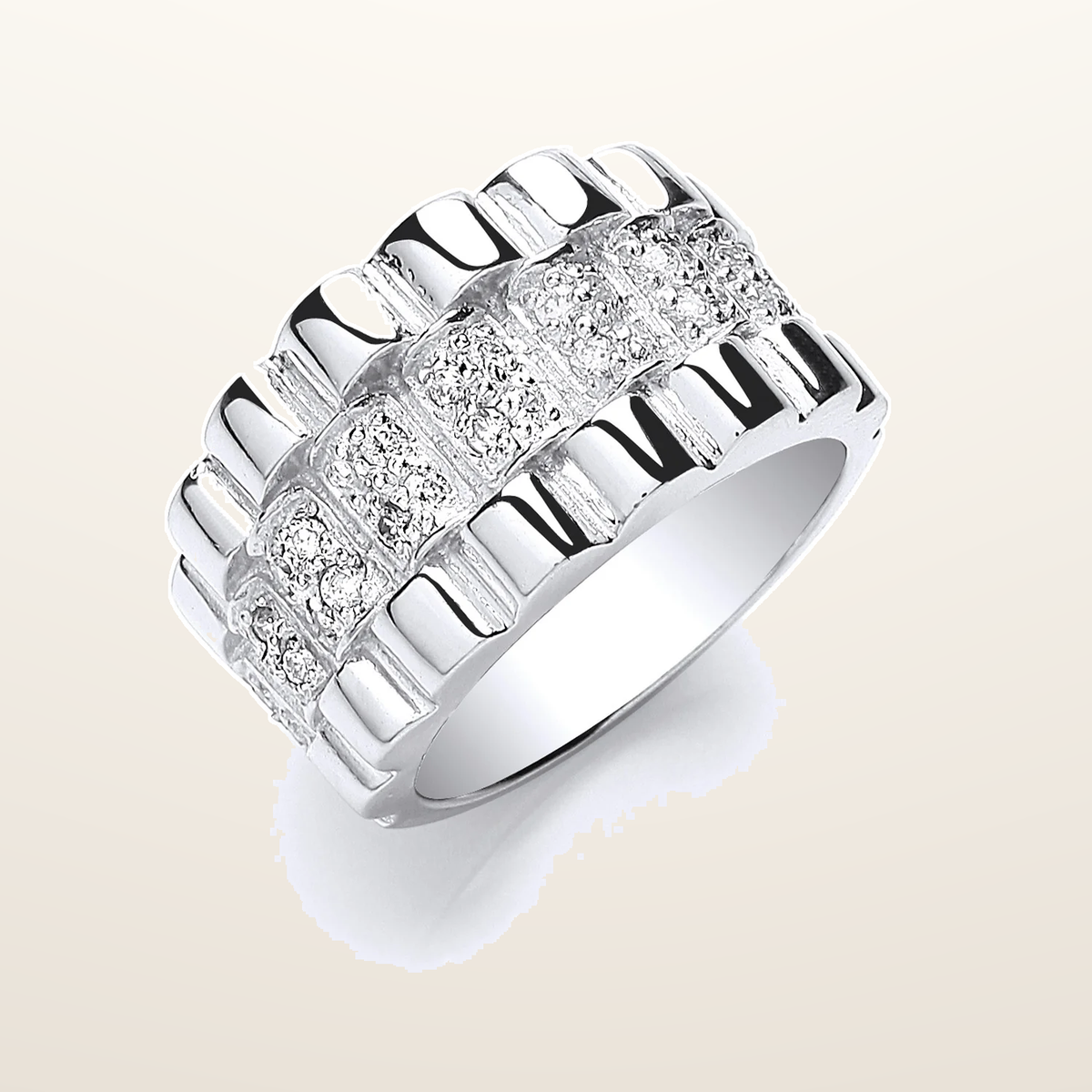 IT_ROLE:studio_clean | Silver Gents Cubic Zirconia Ring