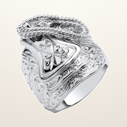 IT_ROLE:studio_clean | Silver Gents Large Saddle Ring