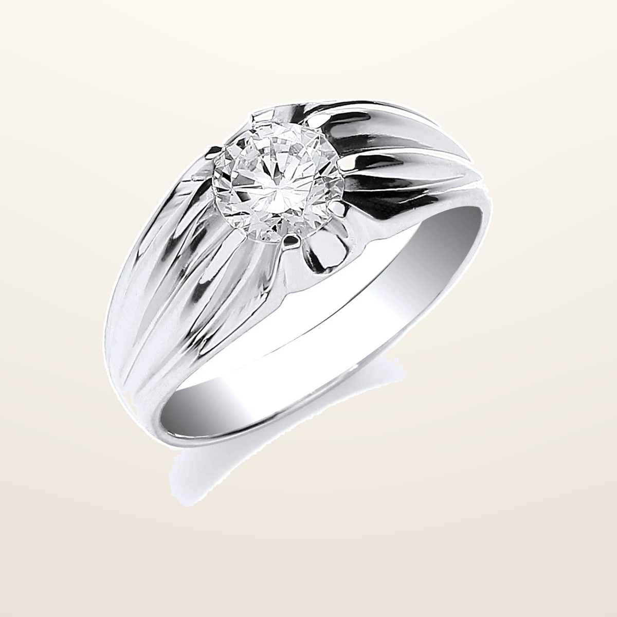 IT_ROLE:studio_clean | Silver Gents S/S Cubic Zirconia Ring