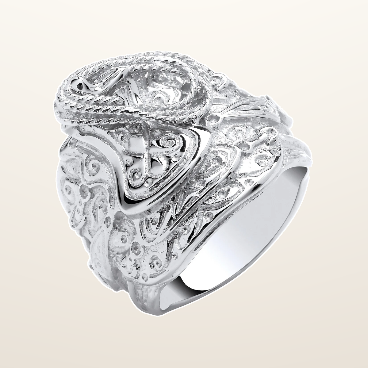 IT_ROLE:studio_clean | Silver Gents Saddle Ring
