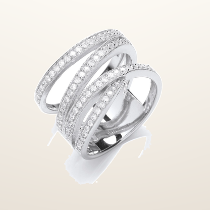 IT_ROLE:studio_clean | Silver Micro-Pave Multi Band Cubic Zirconia Ring