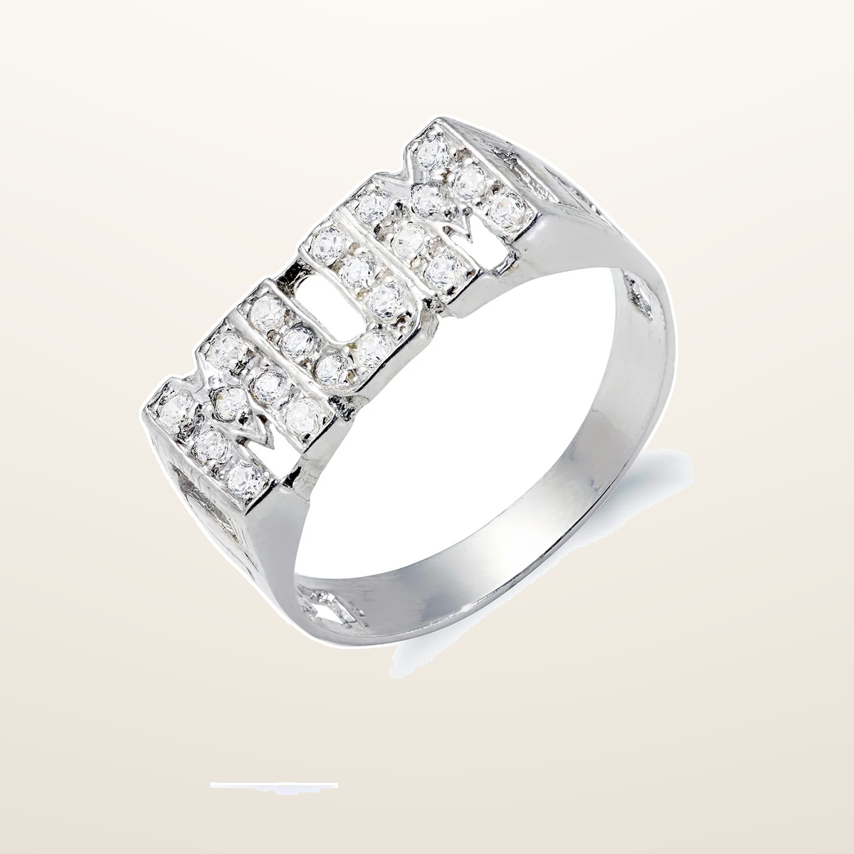 IT_ROLE:studio_clean | Silver MUM Cubic Zirconia ID Side Ring