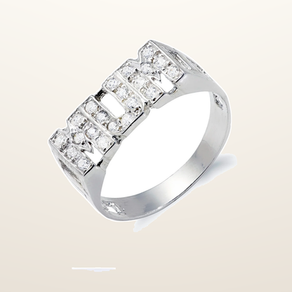 IT_ROLE:studio_clean | Silver MUM Cubic Zirconia ID Side Ring