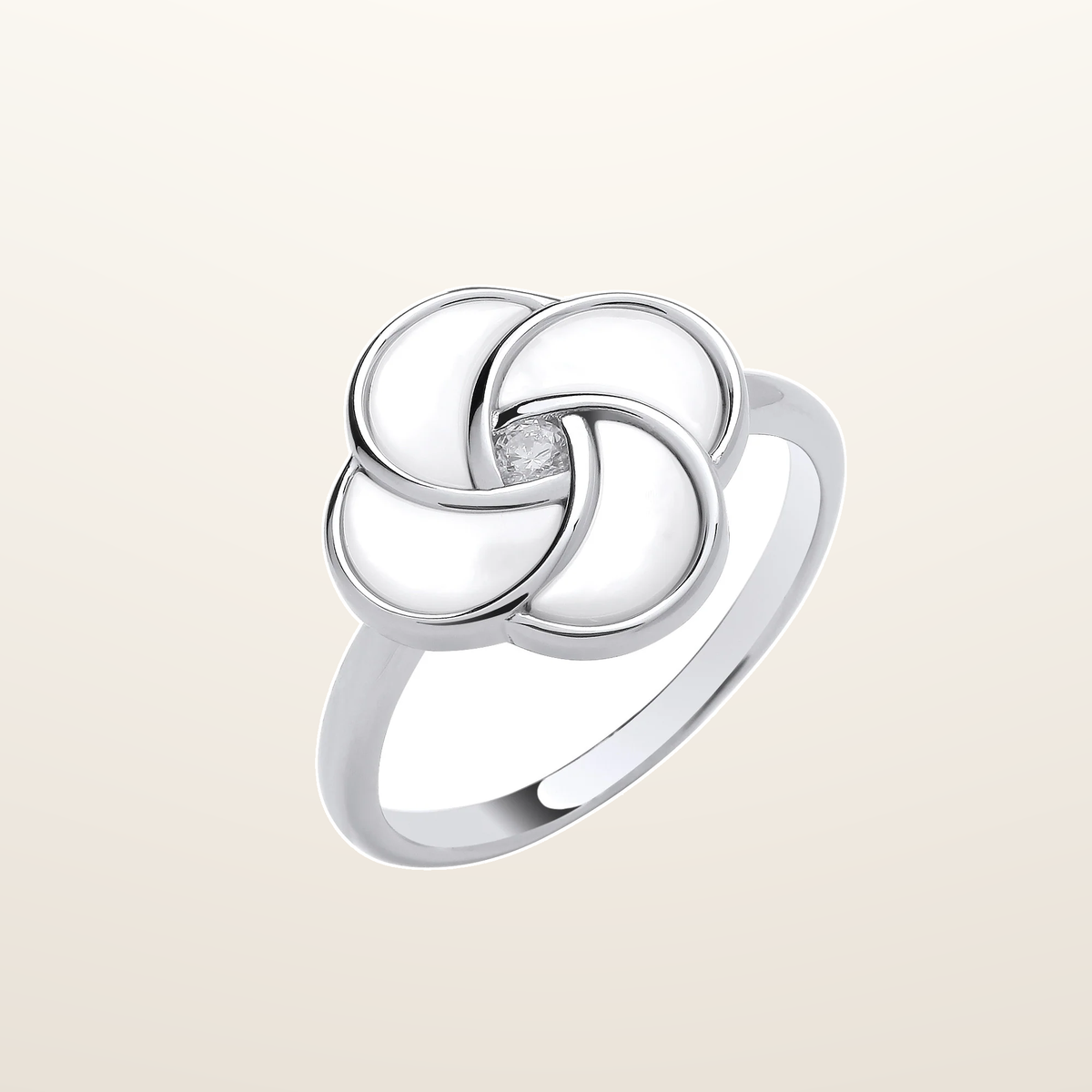 IT_ROLE:studio_clean | Silver White Shell Swirl Ring