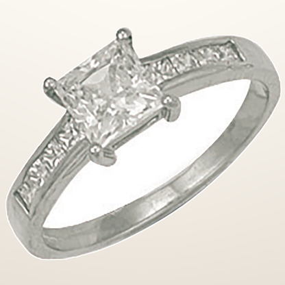 IT_ROLE:studio_clean | White Gold Fancy Cubic Zirconia Ring