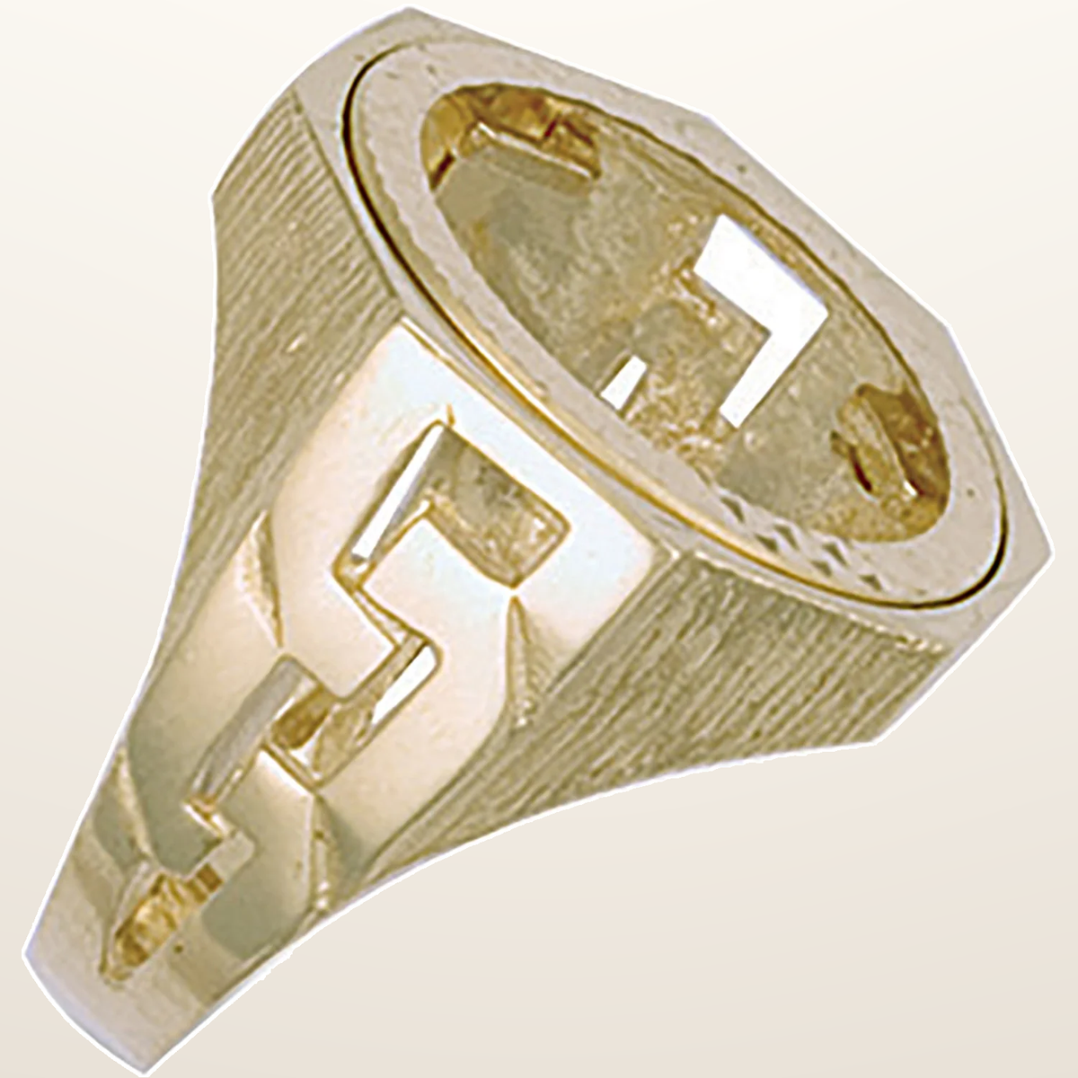 IT_ROLE:studio_clean | Yellow Gold (Full) ID Sides Sovereign Ring
