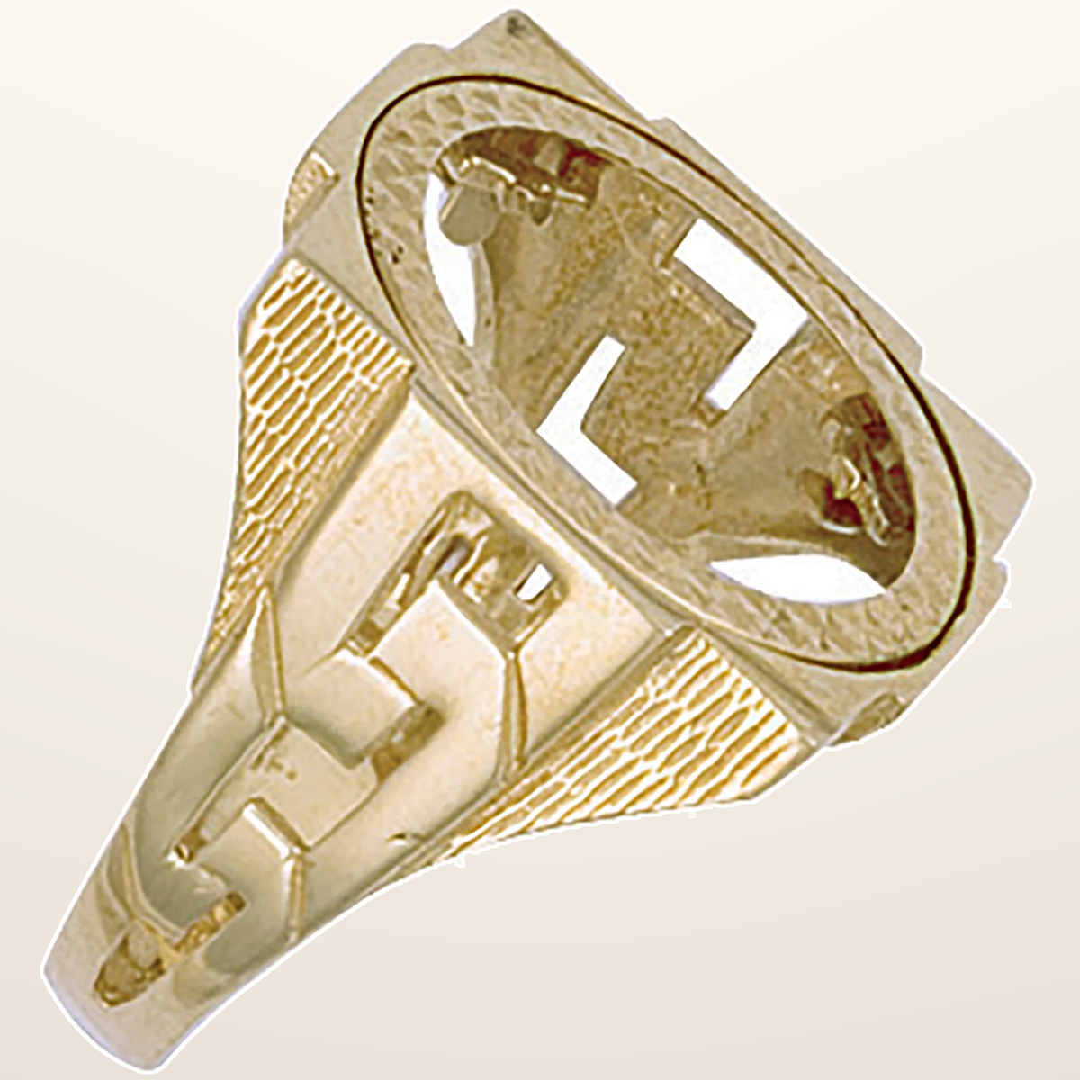 IT_ROLE:studio_clean | Yellow Gold (Full) Square Top ID Sides Sovereign Ring