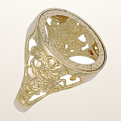 IT_ROLE:studio_clean | Yellow Gold (Half) George & Dragon Sovereign Ring