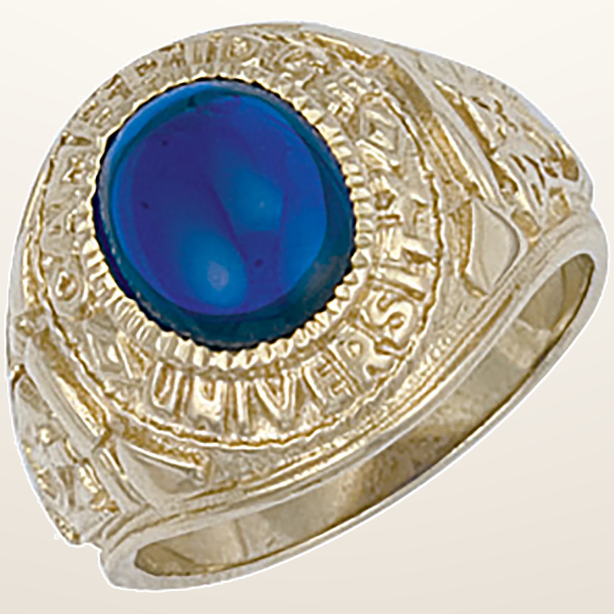 IT_ROLE:studio_clean | Yellow Gold Blue Cabochon University/College Ring