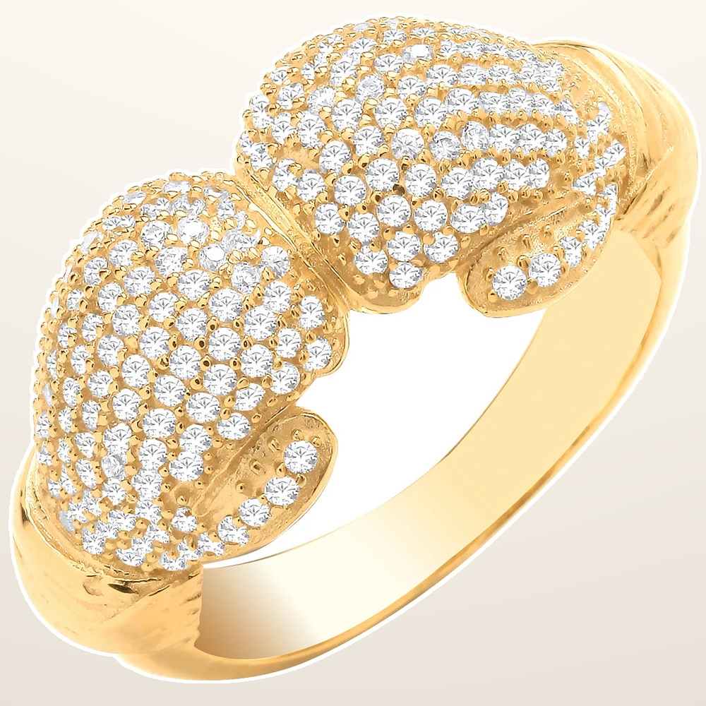IT_ROLE:studio_clean | Yellow Gold Boxing Gloves Cubic Zirconia Gents Ring