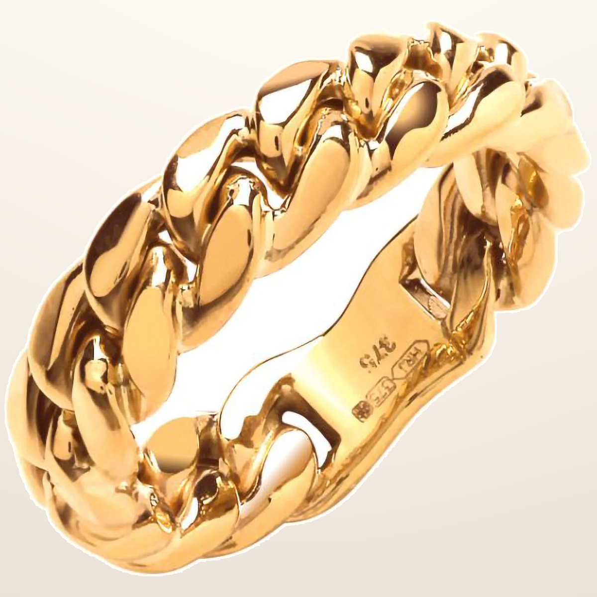 IT_ROLE:studio_clean | Yellow Gold Curb Link Gents Ring