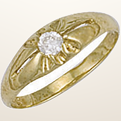 IT_ROLE:studio_clean | Yellow Gold Cubic Zirconia Baby Gipsy Ring