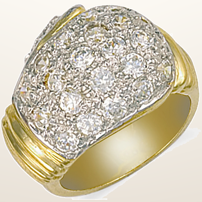 IT_ROLE:studio_clean | Yellow Gold Cubic Zirconia Boxing Glove Ring