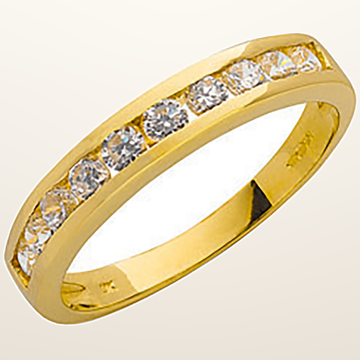IT_ROLE:studio_clean | Yellow Gold Cubic Zirconia Eternity Ring