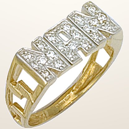IT_ROLE:studio_clean | Yellow Gold Cubic Zirconia ID Sides NAN Ring