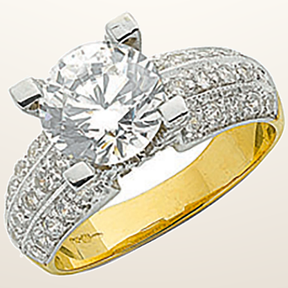 IT_ROLE:studio_clean | Yellow Gold Fancy Cubic Zirconia Ring