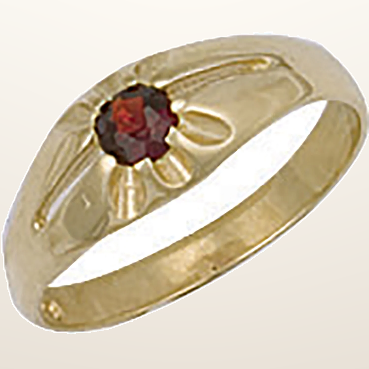 IT_ROLE:studio_clean | Yellow Gold Garnet Baby Gipsy Ring