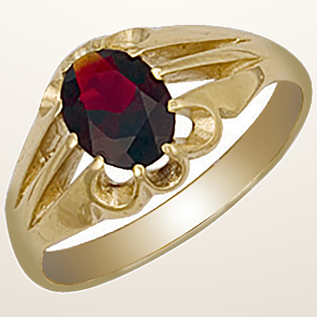 IT_ROLE:studio_clean | Yellow Gold Garnet Gipsy Ring