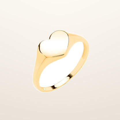IT_ROLE:studio_clean | Yellow Gold Heart Signet Baby/Child Ring