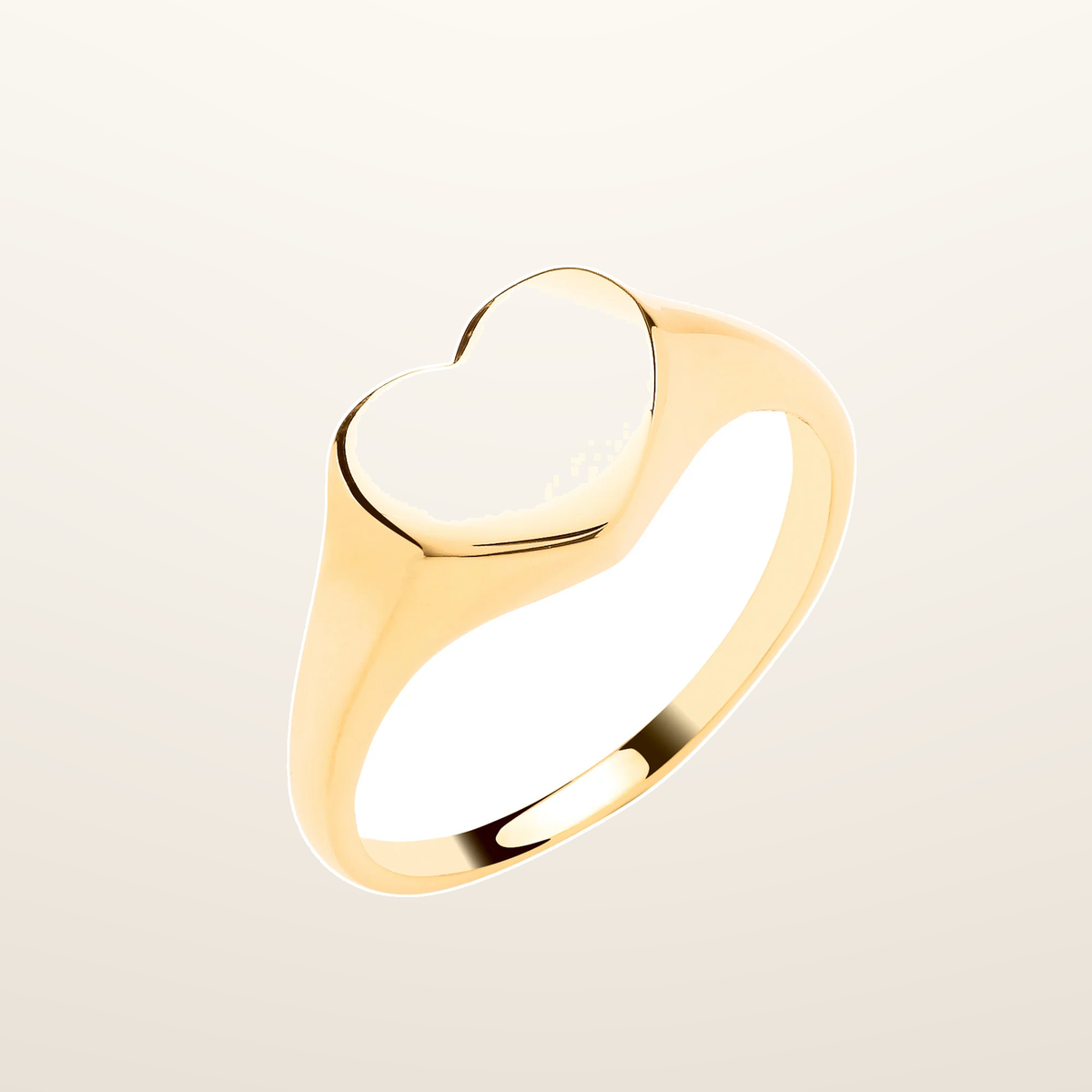 IT_ROLE:studio_clean | Yellow Gold Heart Signet Ring