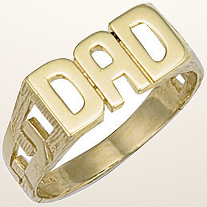 IT_ROLE:studio_clean | Yellow Gold ID Sides Dad Ring