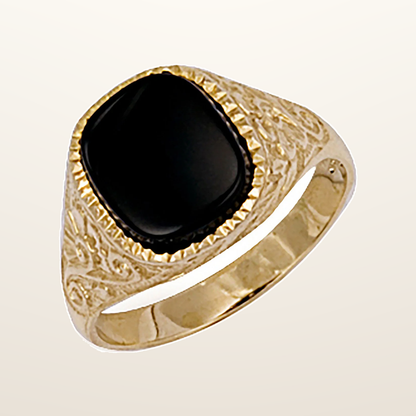 IT_ROLE:studio_clean | Yellow Gold Patterned Side Ring