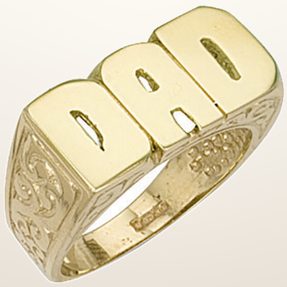 IT_ROLE:studio_clean | Yellow Gold Patterned Sides Dad Ring