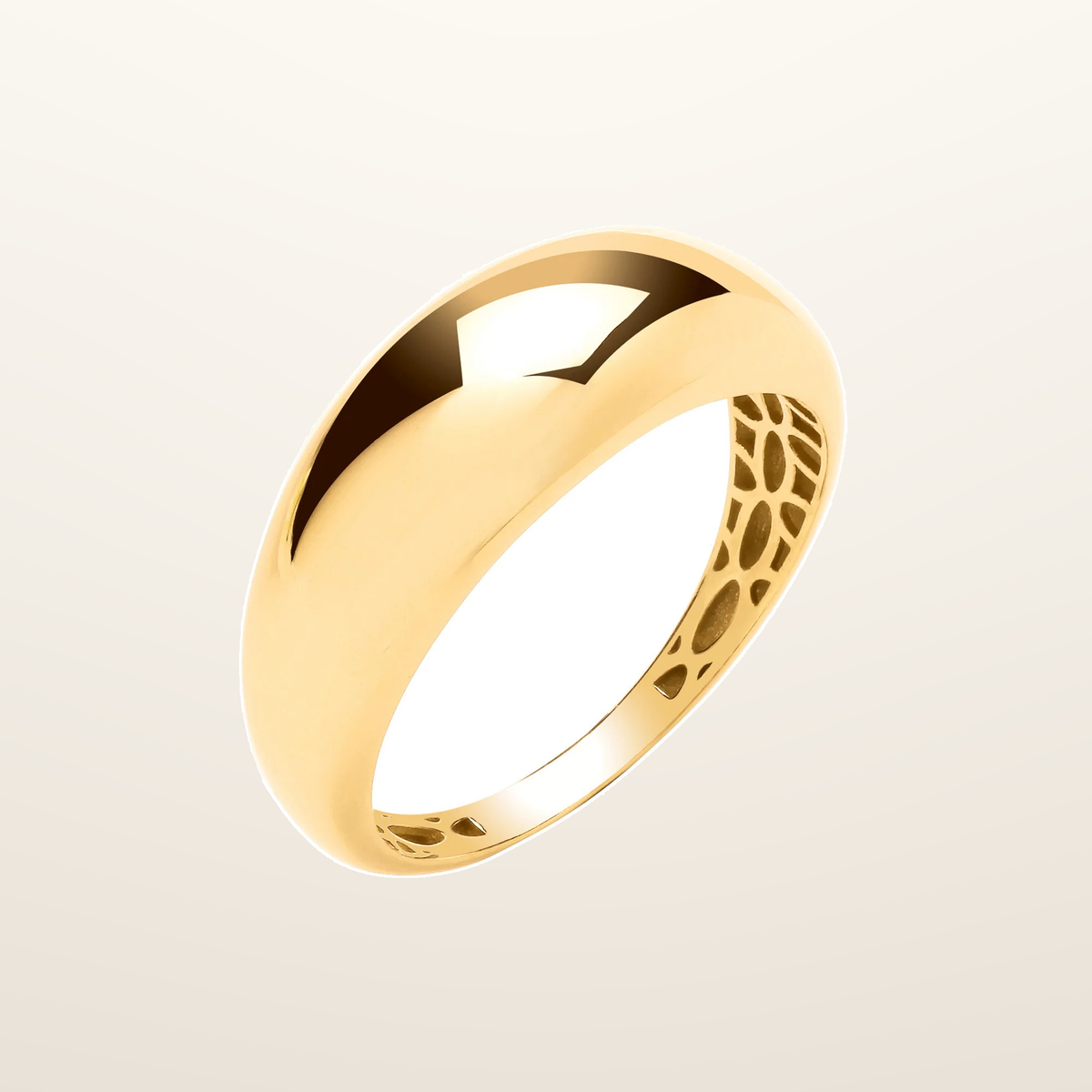 IT_ROLE:studio_clean | Yellow Gold Plain Dome Ladies Ring