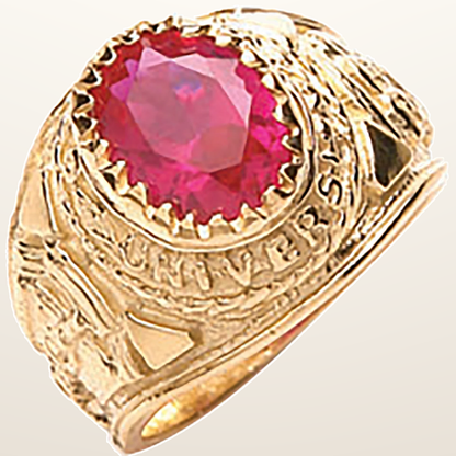IT_ROLE:studio_clean | Yellow Gold Red Cubic Zirconia Baby Collage Ring