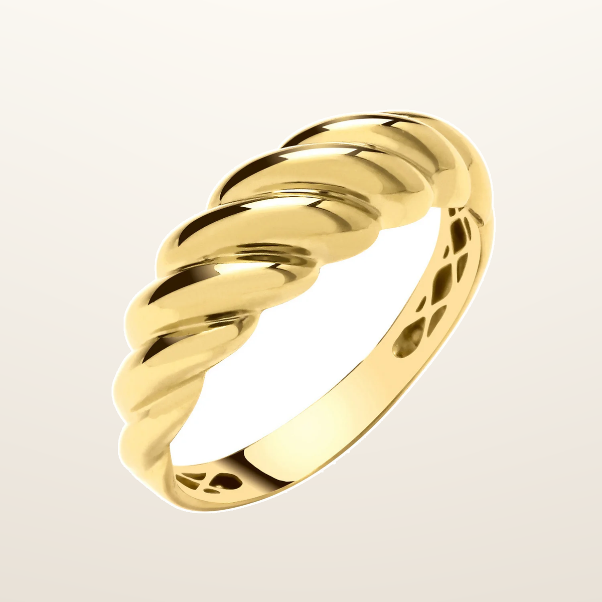 IT_ROLE:studio_clean | Yellow Gold Rope Ladies Ring