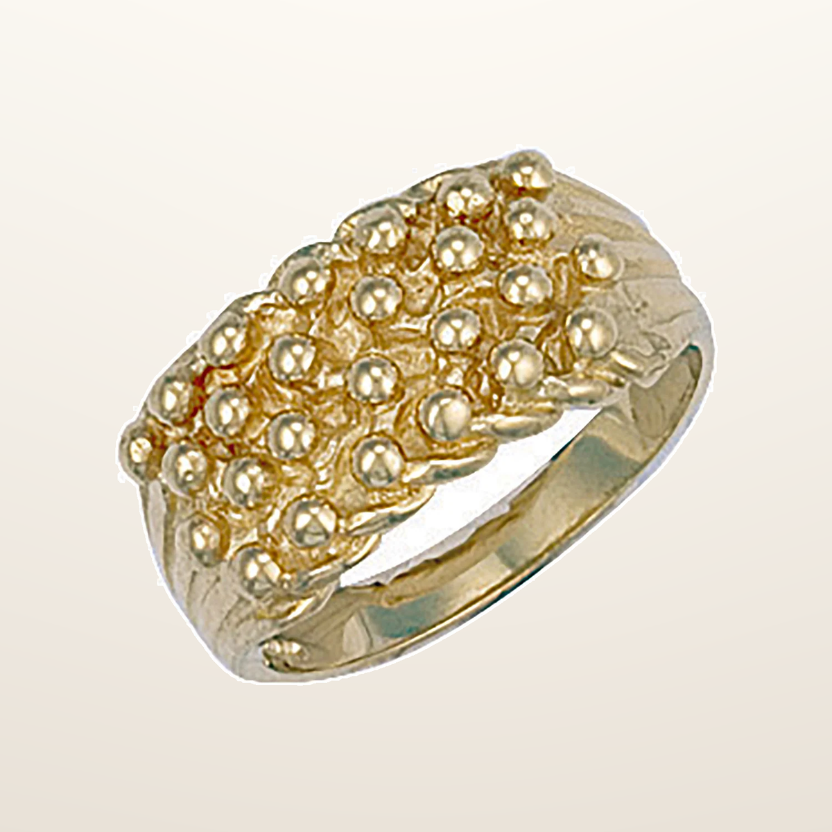 IT_ROLE:studio_clean | Yellow Gold Woven Back 4 Row Keeper Ring