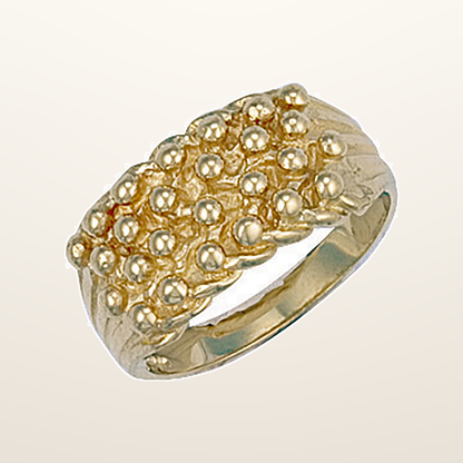 IT_ROLE:studio_clean | Yellow Gold Woven Back 4 Row Keeper Ring