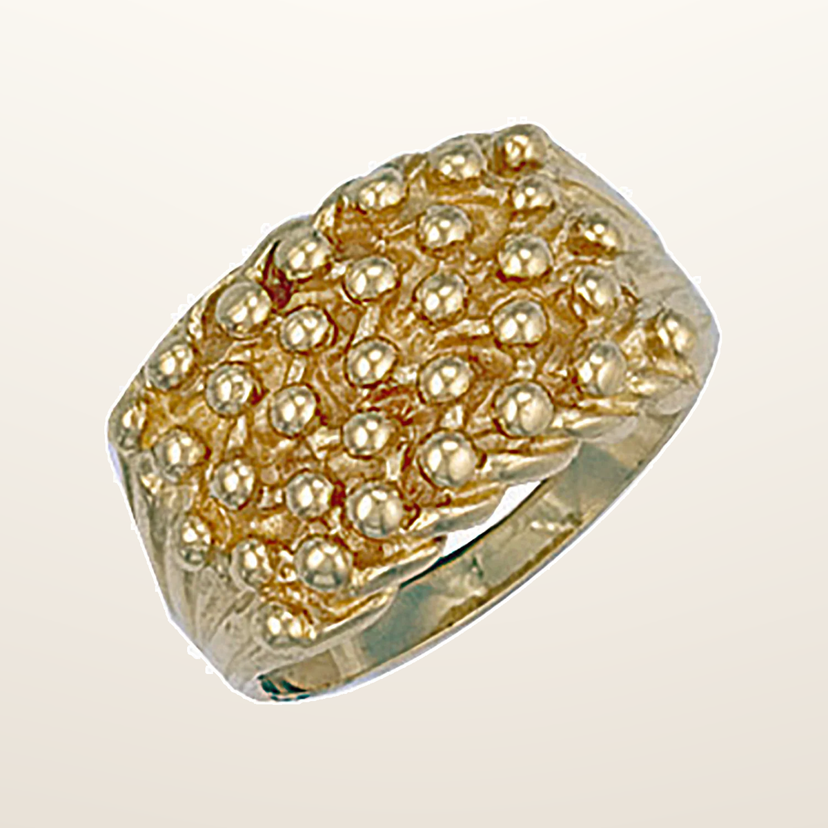 IT_ROLE:studio_clean | Yellow Gold Woven Back 5 Row Keeper Ring
