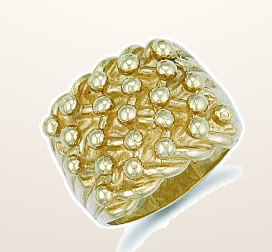 IT_ROLE:studio_clean | Yellow Gold Woven Back 5 Row Keeper Ring