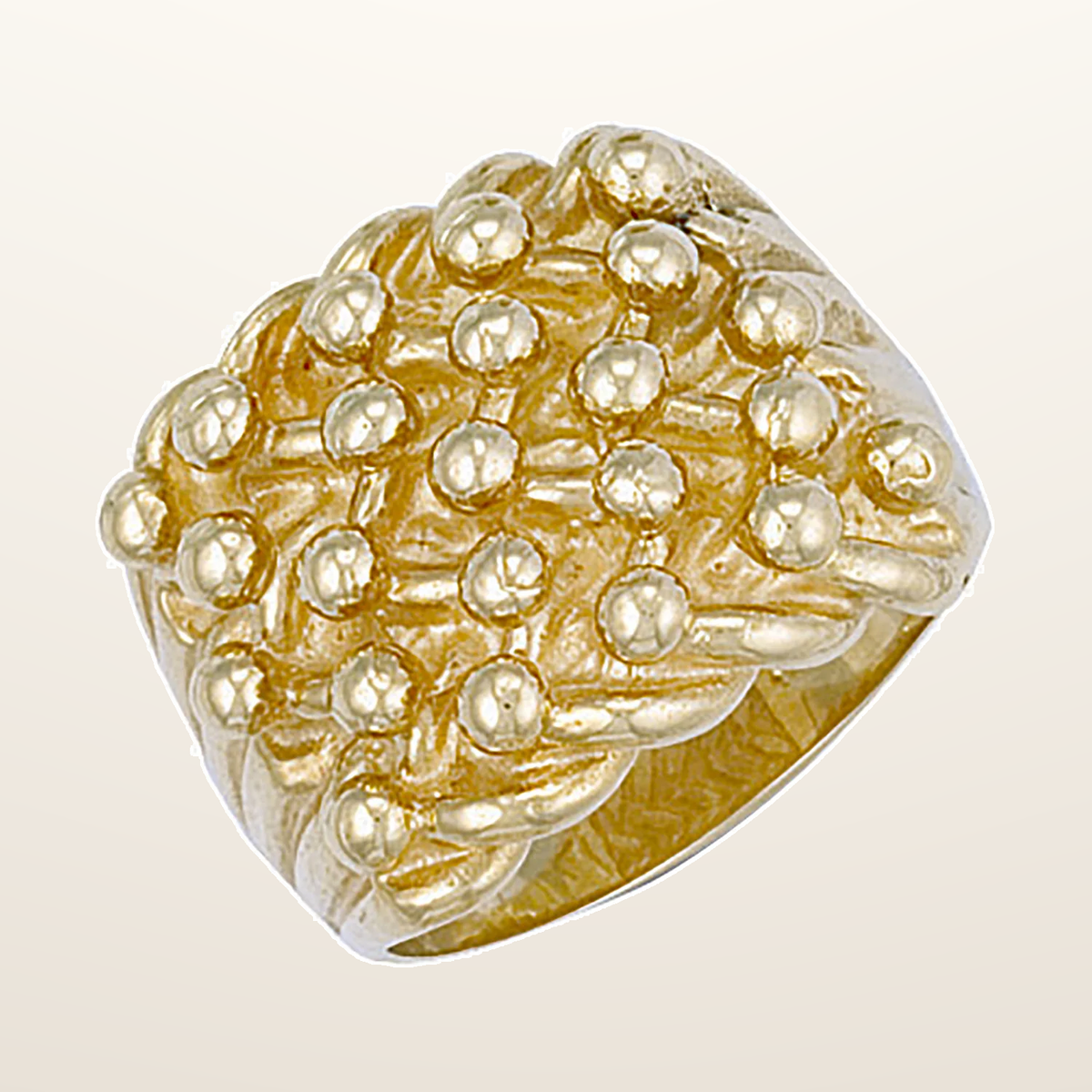 IT_ROLE:studio_clean | Yellow Gold Woven Back 5 Row Keeper Ring