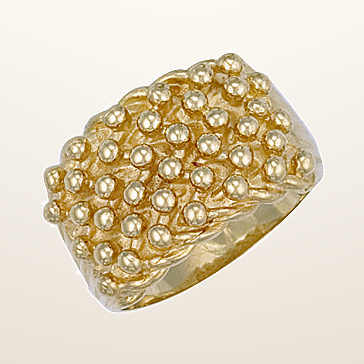 IT_ROLE:studio_clean | Yellow Gold Woven Back 6 Row Keeper Ring