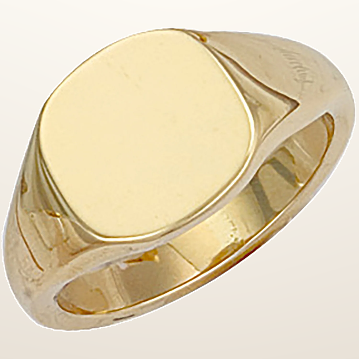 IT_ROLE:studio_clean | Yellow Gold Cushion Plain Signet Ring