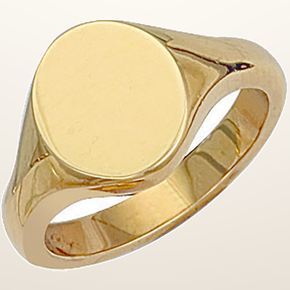 IT_ROLE:studio_clean | Yellow Gold Oval Plain Signet Ring