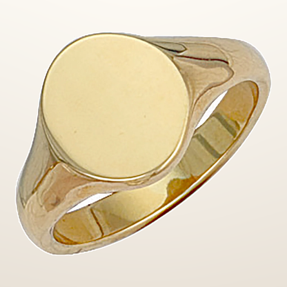 IT_ROLE:studio_clean | Yellow Gold Oval Plain Signet Ring