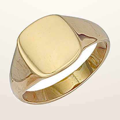 IT_ROLE:studio_clean | Yellow Gold Cushion Plain Signet Ring