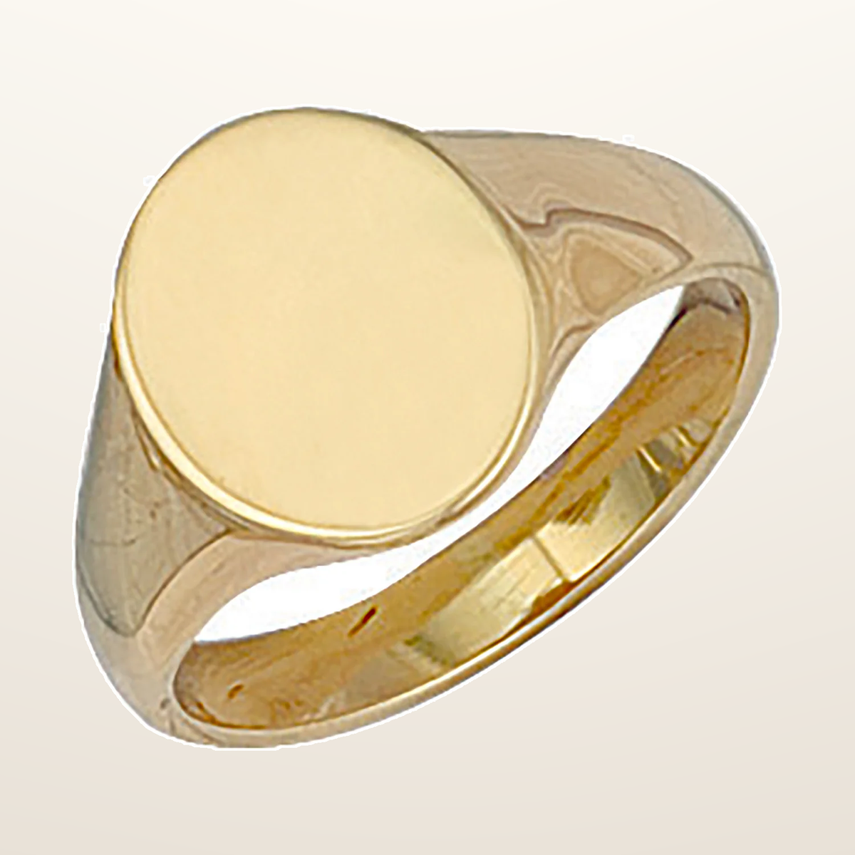 IT_ROLE:studio_clean | Yellow Gold Oval Plain Signet Ring