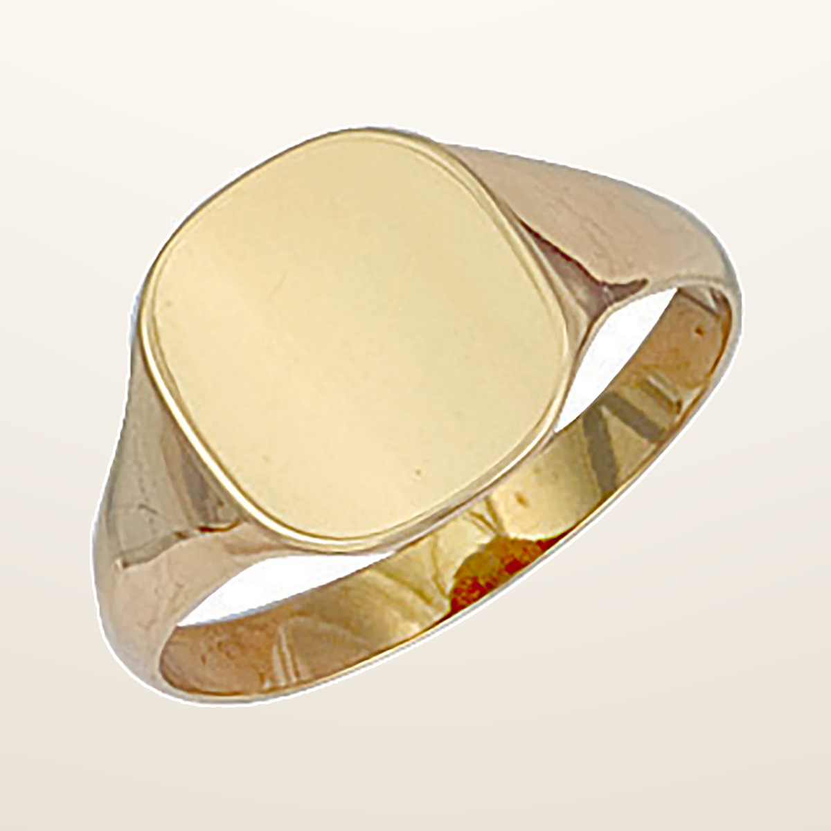 IT_ROLE:studio_clean | Yellow Gold Cushion Plain Signet Ring