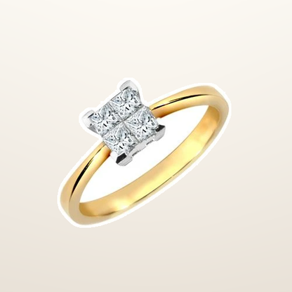 IT_ROLE:studio_clean | 18ct Yellow Gold 25pts Natural Diamond Ring