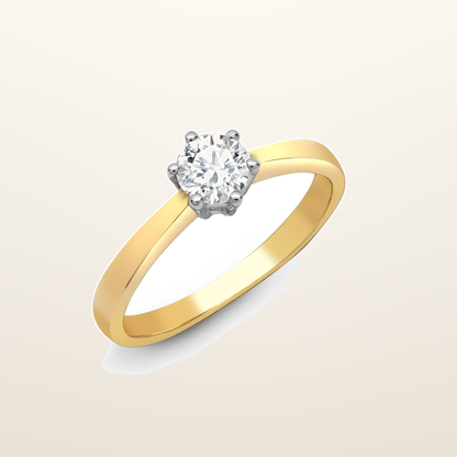 IT_ROLE:studio_clean | 18ct Yellow Gold 25pts Solitaire Natural Diamond Ring