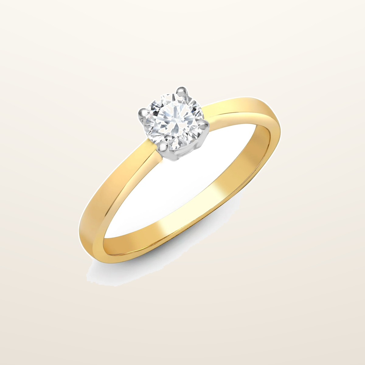 IT_ROLE:studio_clean | 18ct Yellow Gold 25pts Solitaire Natural Diamond Ring