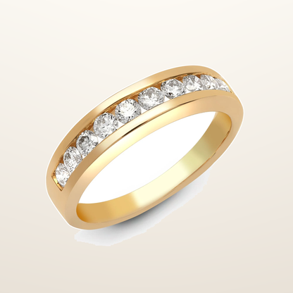 IT_ROLE:studio_clean | 18ct Yellow Gold 25pts Channel Set Natural Diamond Ring