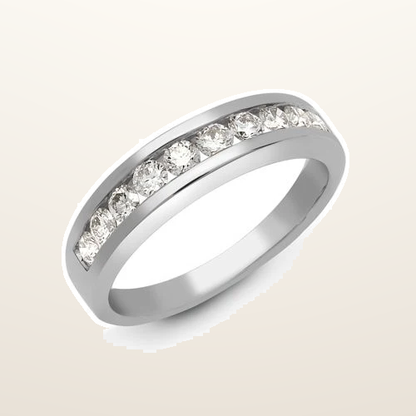 IT_ROLE:studio_clean | 18ct White Gold 25pts Channel Set Natural Diamond Ring