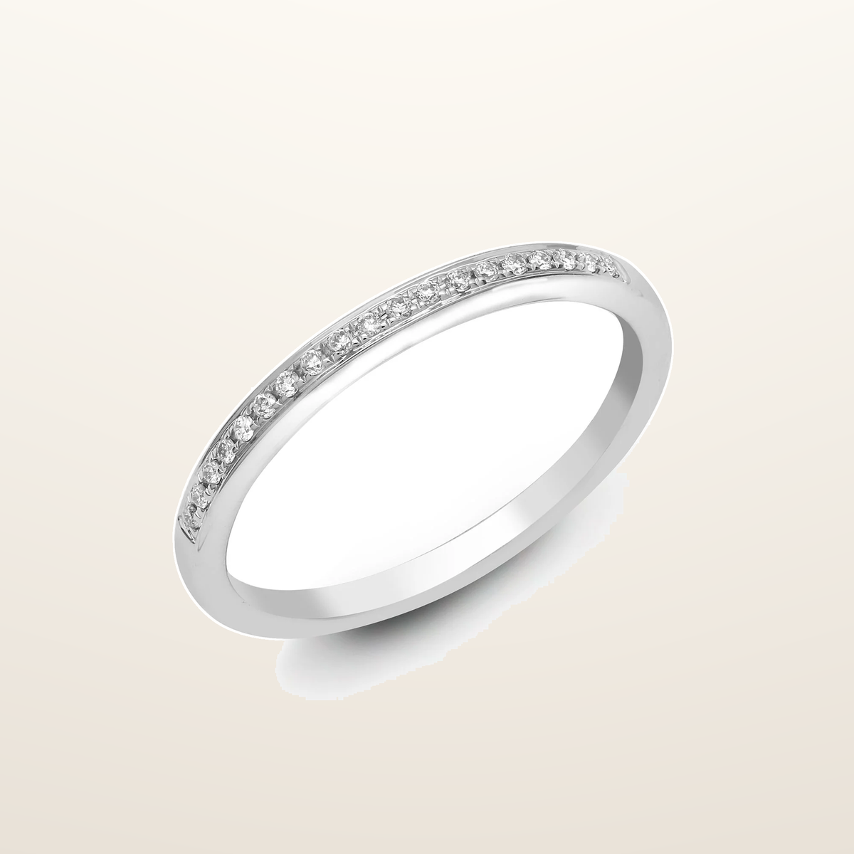IT_ROLE:studio_clean | 18ct White Gold 10pt Pave Set Natural Diamond Eternity Ring