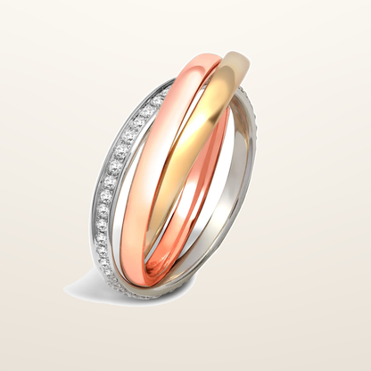 IT_ROLE:studio_clean | 18ct 3 Colour 0.27ct 2mm RWR 1/3 Set