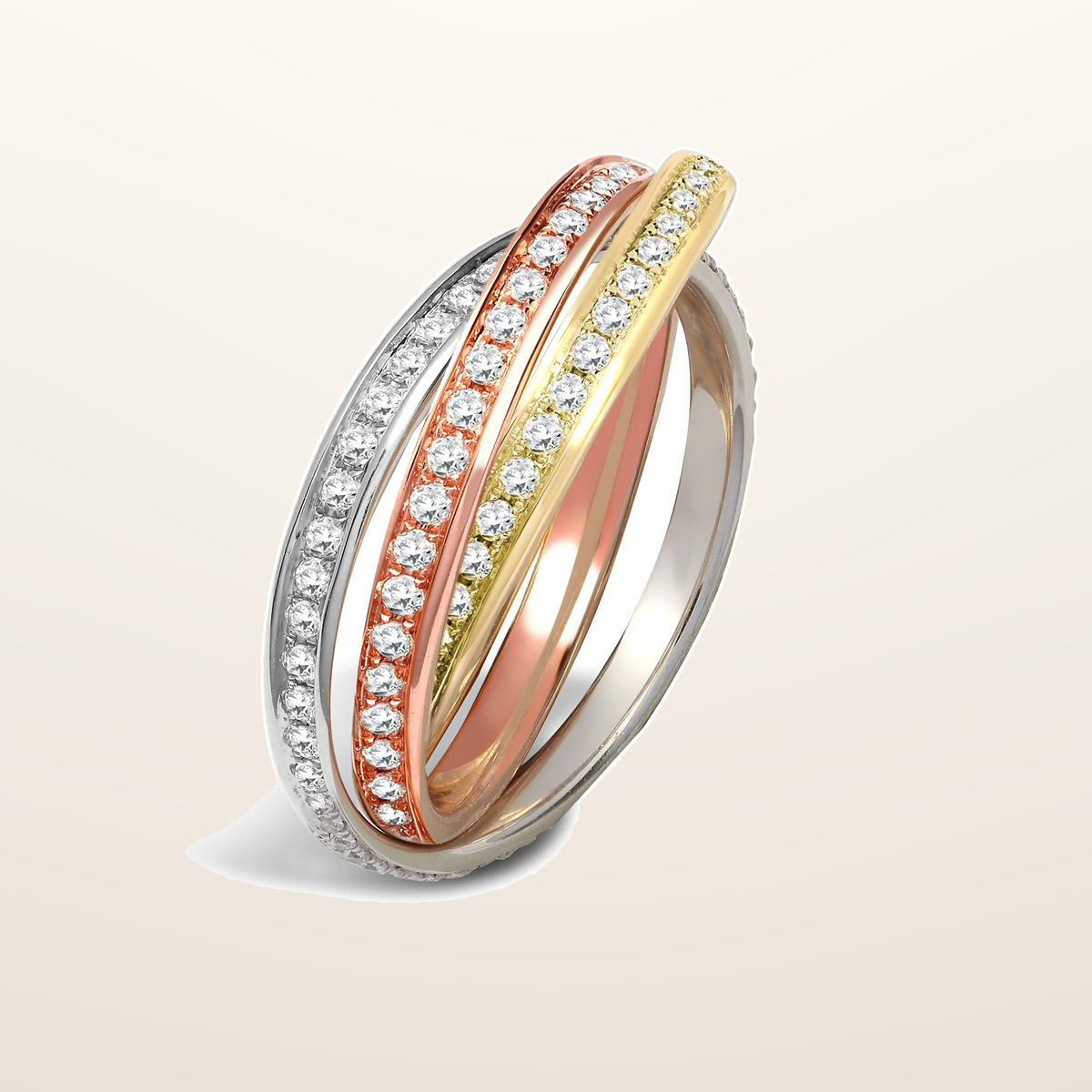 IT_ROLE:studio_clean | 18ct 3 Colour 0.82ct 2mm RWR Full Set